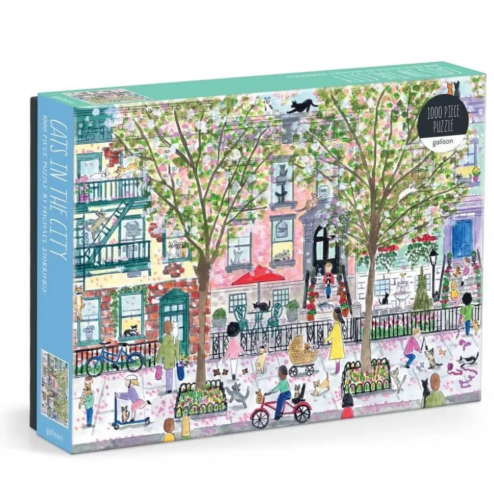 Puzzle 1000 pièces : Michael Storrings - Les chats dans la ville - Galison