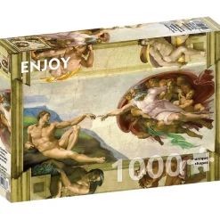 Puzzle 1000 Pièces : Michelangelo Buonarroti : La Création d'Adam - EnjoyPuzzle