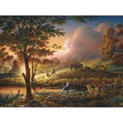Puzzle 1000 pièces : Moissons dorées de soleil - Terry Redlin - Schmidt