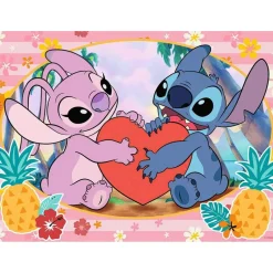 Puzzle 150 pièces : Moment en amoureux - Disney Stitch - Nathan