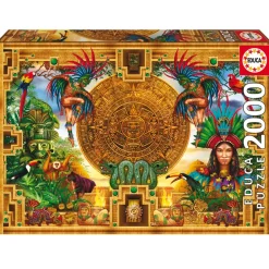 Puzzle 2000 pièces : Montage Aztèque Maya - Educa