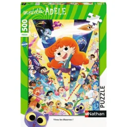 Puzzle 500 pièces : Mortelle Adèle : Vive les Bizarres ! - Nathan