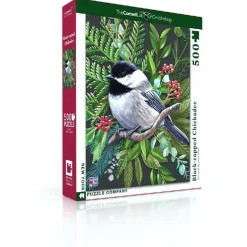 Puzzle 500 pièces : mésange à tête noire - New York Puzzle Company