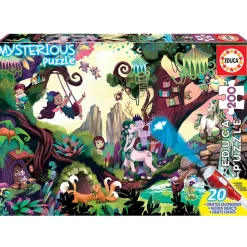 Puzzle 200 pièces : Mysterious Puzzle Junior : Forêt Enchantée - Educa