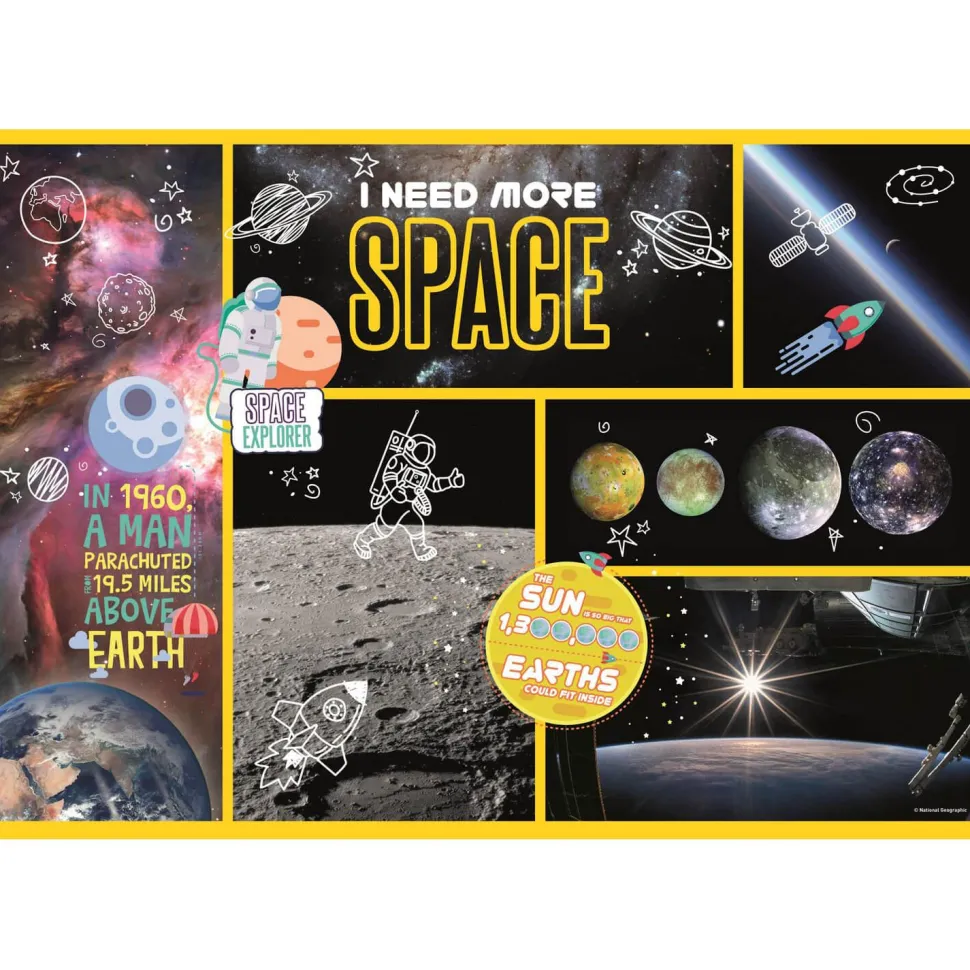 Puzzle 180 pièces : National Geographic Kids : Espace - Clementoni