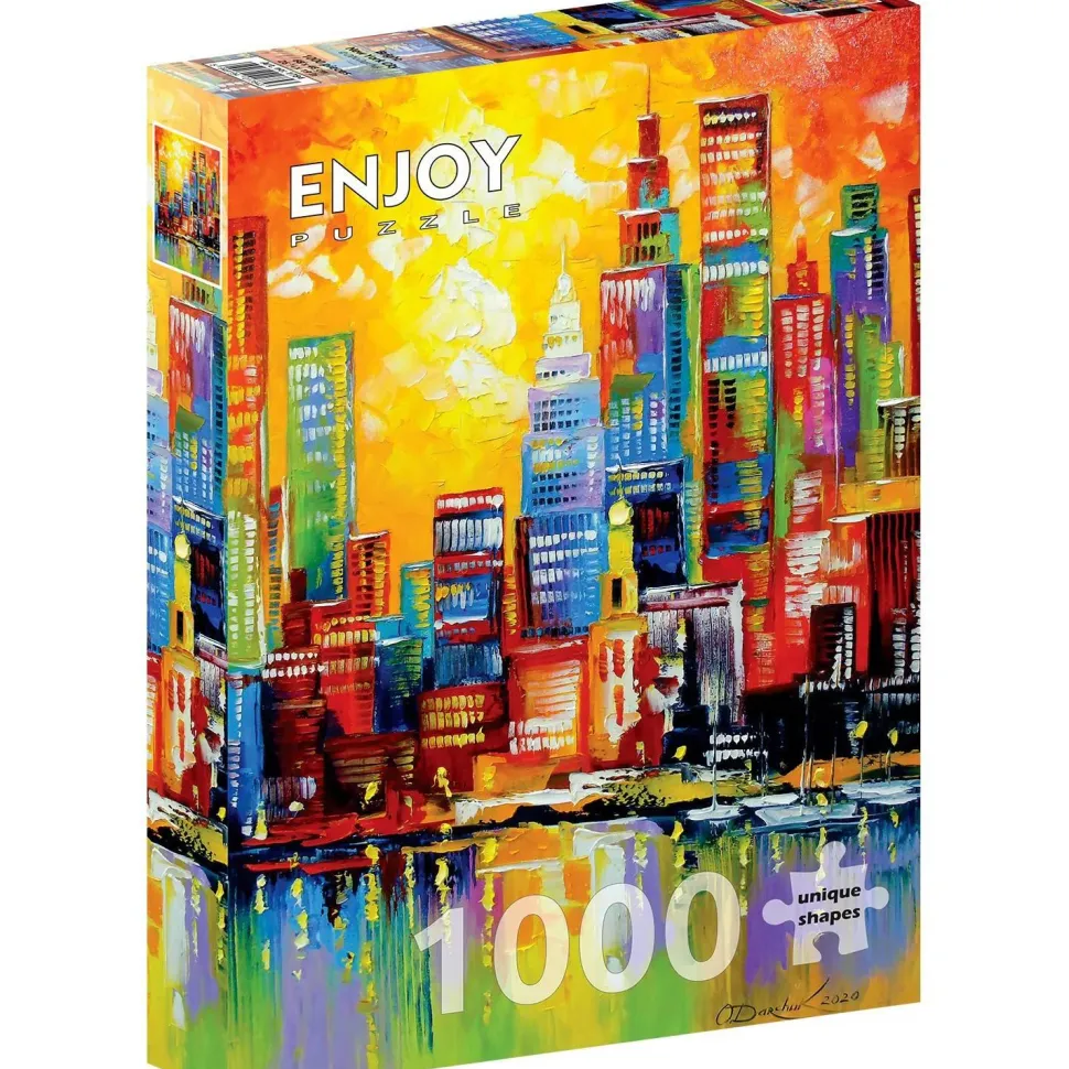 Puzzle 1000 Pièces : New York City lumineuse - EnjoyPuzzle