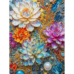 Puzzle 1000 pièces : Nénuphars nacrés - EnjoyPuzzle