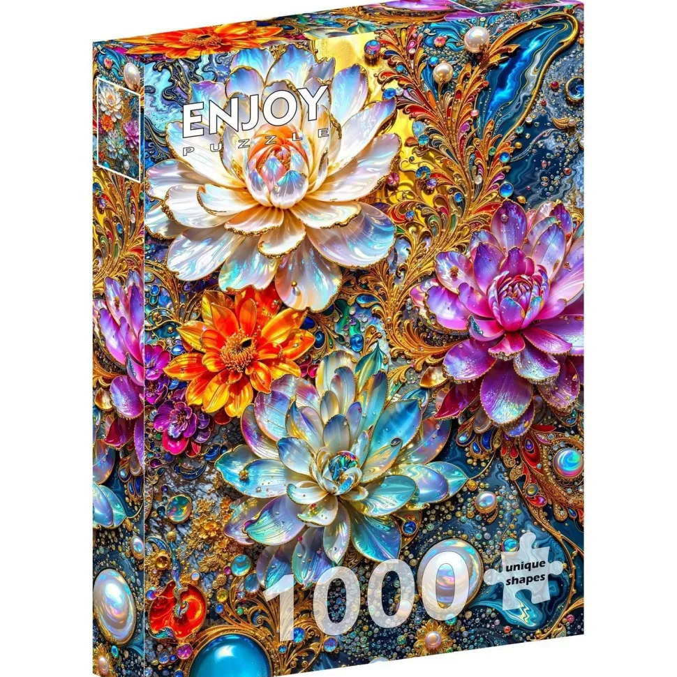 Puzzle 1000 pièces : Nénuphars nacrés - EnjoyPuzzle