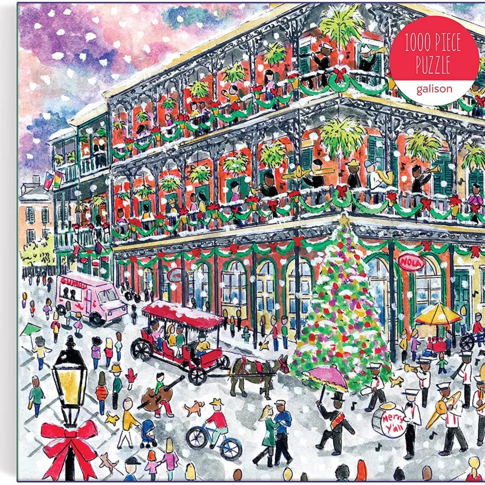 Puzzle 1000 pièces : Noël à la Nouvelle-Orléans, Michael Storrings - Galison