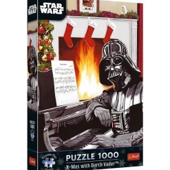 Puzzle 1000 pièces : Noël avec Dark Vador ! - Trefl