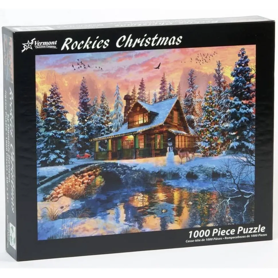 Puzzle 1000 pièces : Noël dans les Rocheuses - Vermont Christmas Company