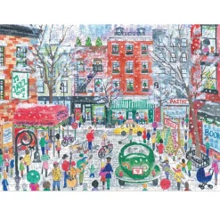 Puzzle 1000 pièces : Noël dans le village de Greenwich - Galison