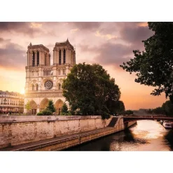 Puzzle 1000 pièces : Notre-Dame de Paris au crépuscule - Nathan