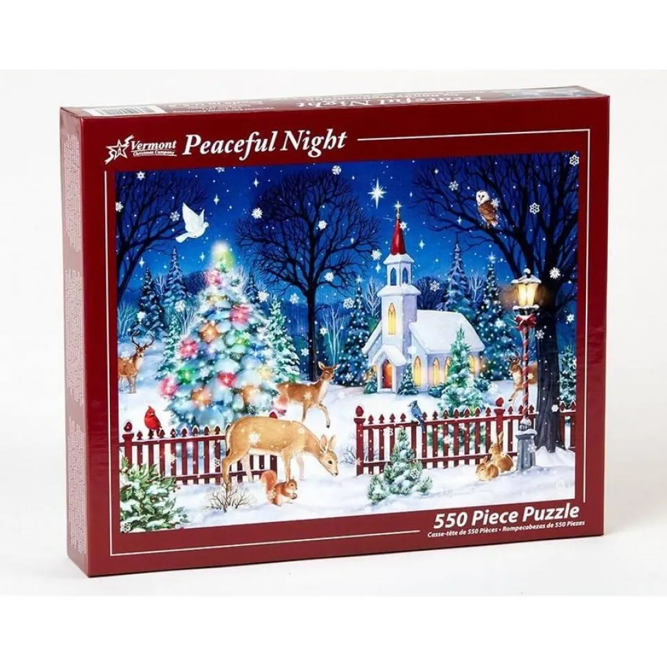 Puzzle 550 pièces : Nuit paisible - Vermont Christmas Company