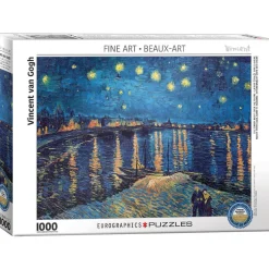 Puzzle 1000 pièces : Nuit étoilée sur le Rhône, van Gogh - Eurographics