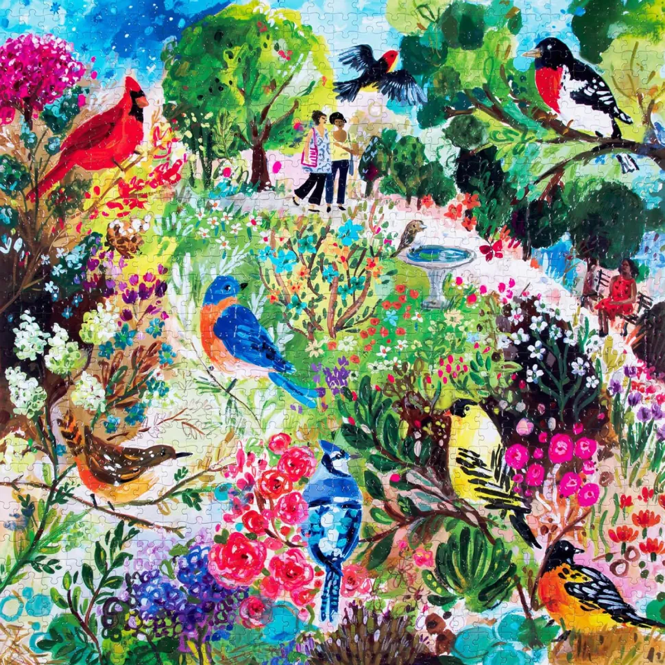 Puzzle 1000 pièces : Oiseaux dans le parc - Eeboo