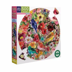 Puzzle 500 pièces : Oiseaux et fleurs - Eeboo