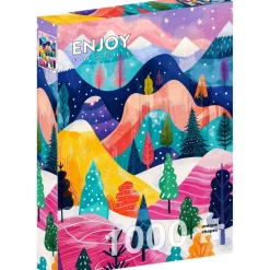 Puzzle 1000 pièces : Palette d'hiver - EnjoyPuzzle