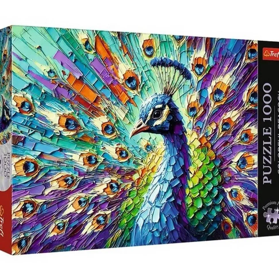 Puzzle 1000 pièces : Paon coloré - Trefl