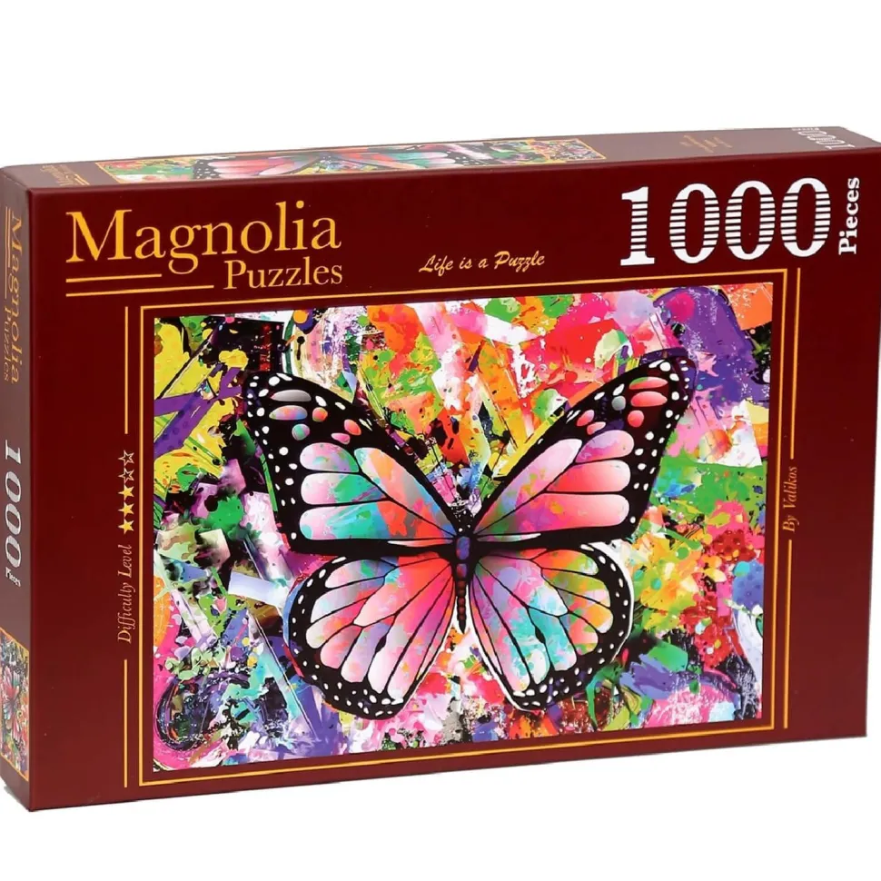 Puzzle 1000 pièces : Papillon coloré - Magnolia