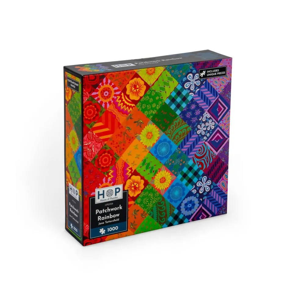 Puzzle 1000 pièces : Patchwork Arc-en-ciel - The House Of Puzzle