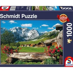 Puzzle 1000 pièces : Paysage de montagne idyllique - Schmidt