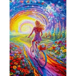 Puzzle 1000 pièces : Pédales vers la liberté - EnjoyPuzzle