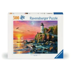 Puzzle 500 pièces - Phare au coucher du soleil - Ravensburger