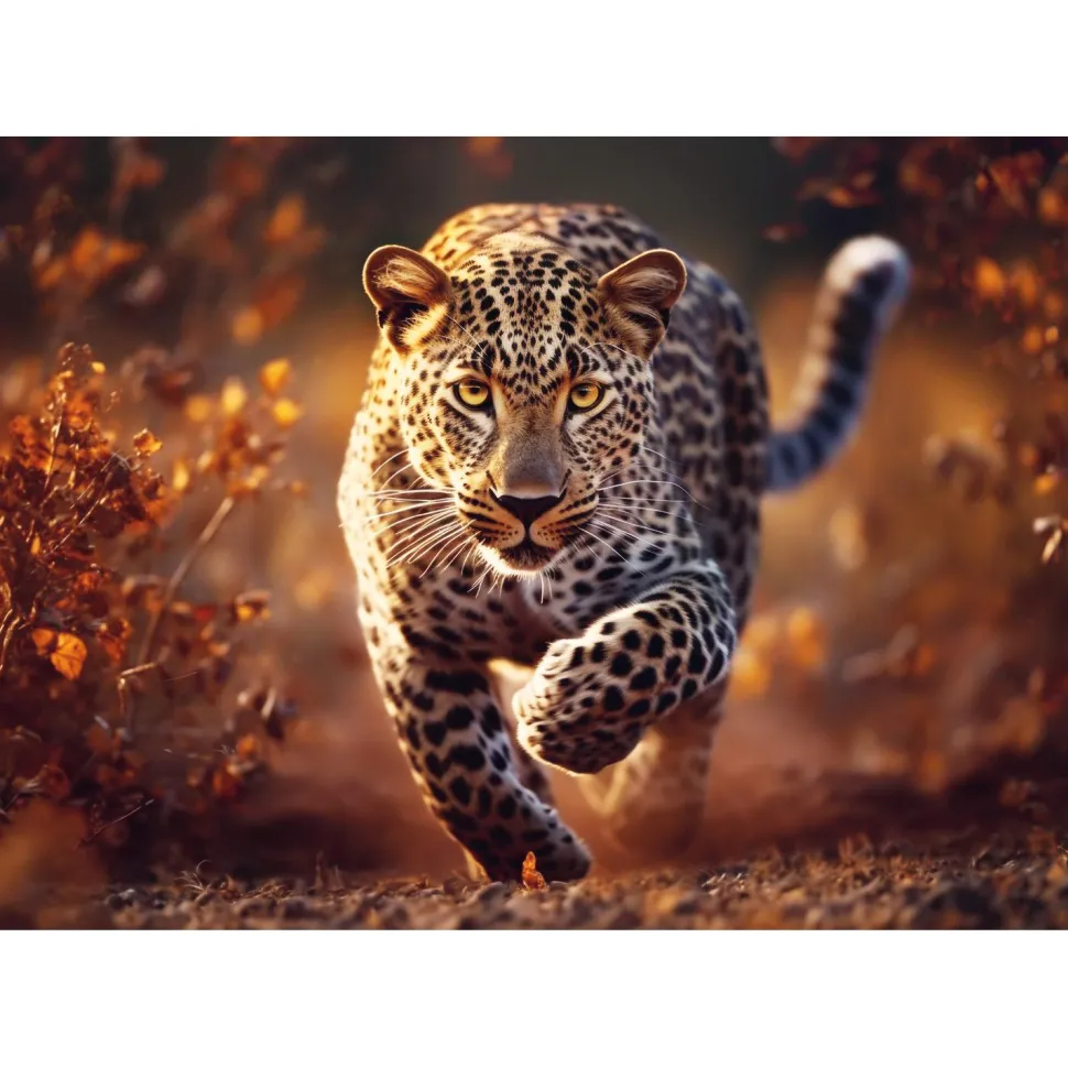 Puzzle 1000 pièces : Photo Odyssée : Léopard sauvage - Trefl