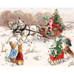 Puzzle 1000 pièces : Pierre Lapin et le Père Noël - New York Puzzle Company