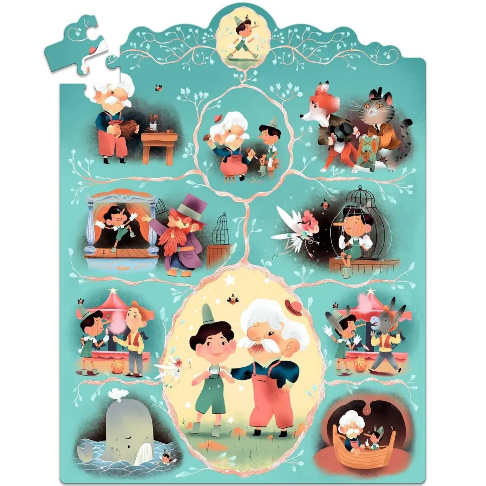 Puzzle 54 pièces : Pinocchio - Djeco