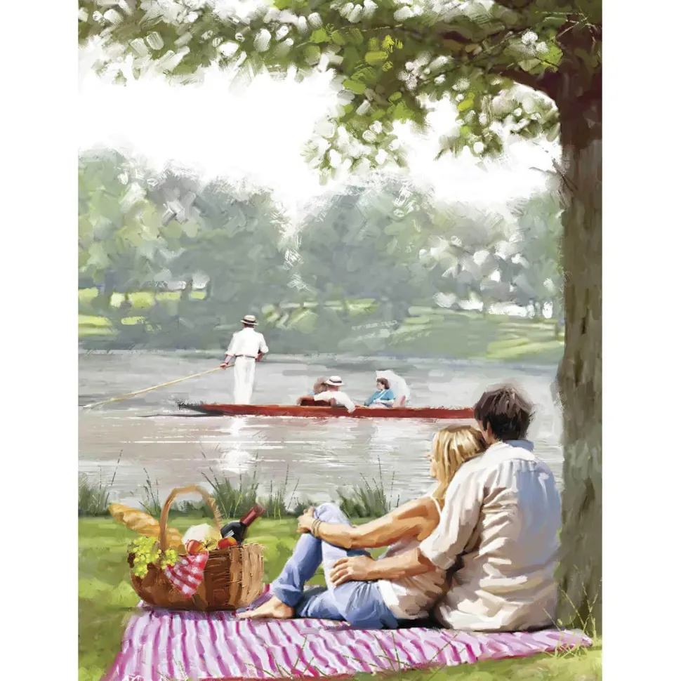 Puzzle 1000 pièces : Pique-nique au bord de la rivière - Anatolian