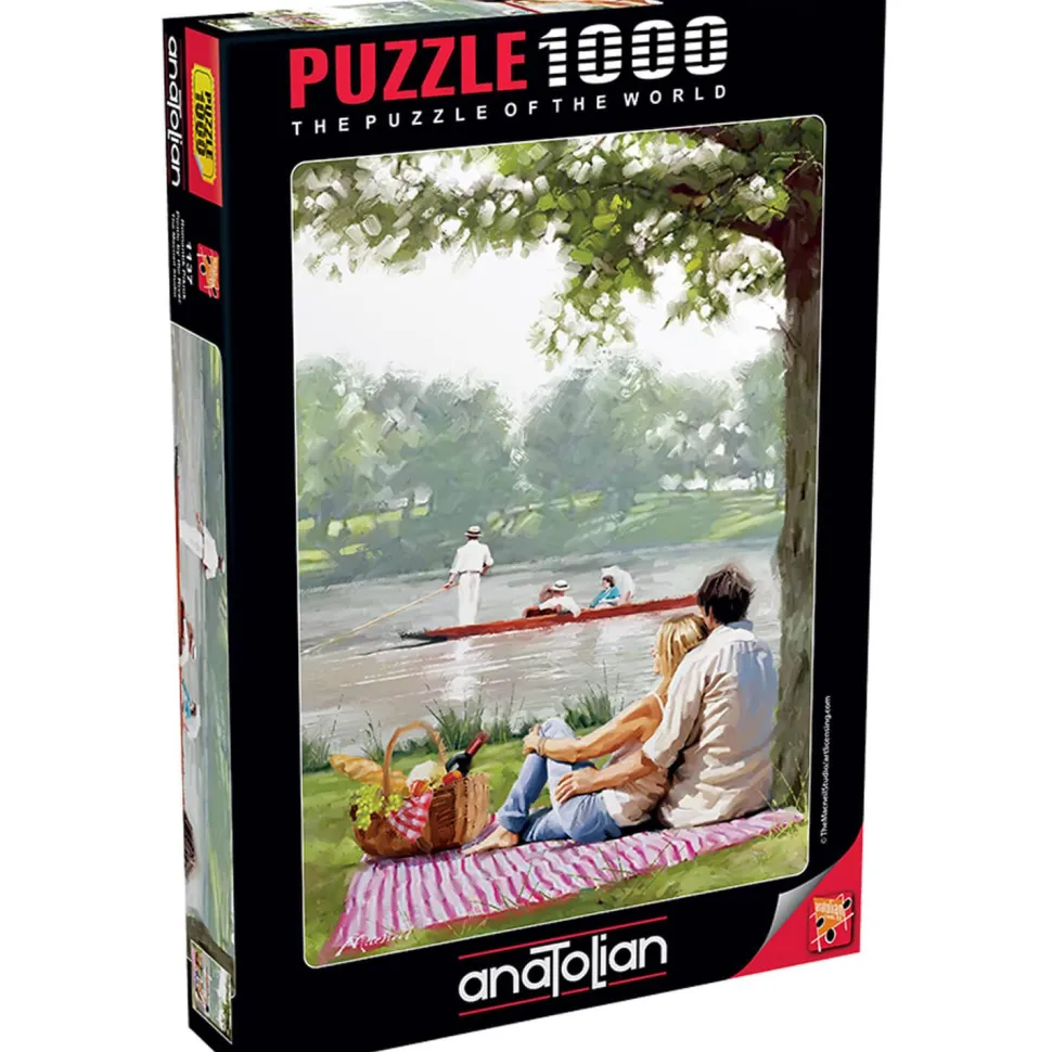 Puzzle 1000 pièces : Pique-nique au bord de la rivière - Anatolian