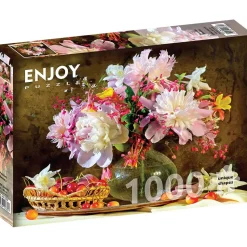 Puzzle 1000 Pièces : Pivoines Beauté - EnjoyPuzzle