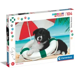 Puzzle 104 pièces : Plage ensoleillée - Clementoni