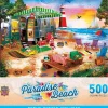 Puzzle 550 pièces : Plage paradisiaque - Camping en bord de mer - Master Pieces