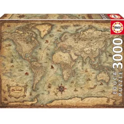 Puzzle 3000 pièces : Planisphère - Educa