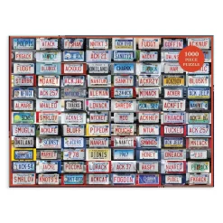 Puzzle 1000 pièces : Plaques d'immatriculation Nantucket - Galison