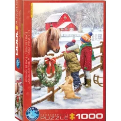 Puzzle 1000 pièces : Poney de Noël par Simon Treadw - Eurographics