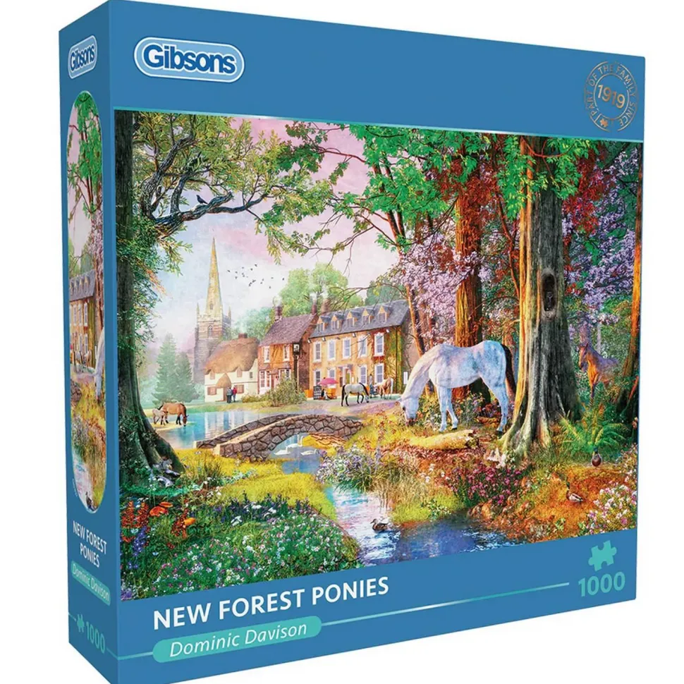 Puzzle 1000 pièces : Poneys de la New Forest - Gibsons