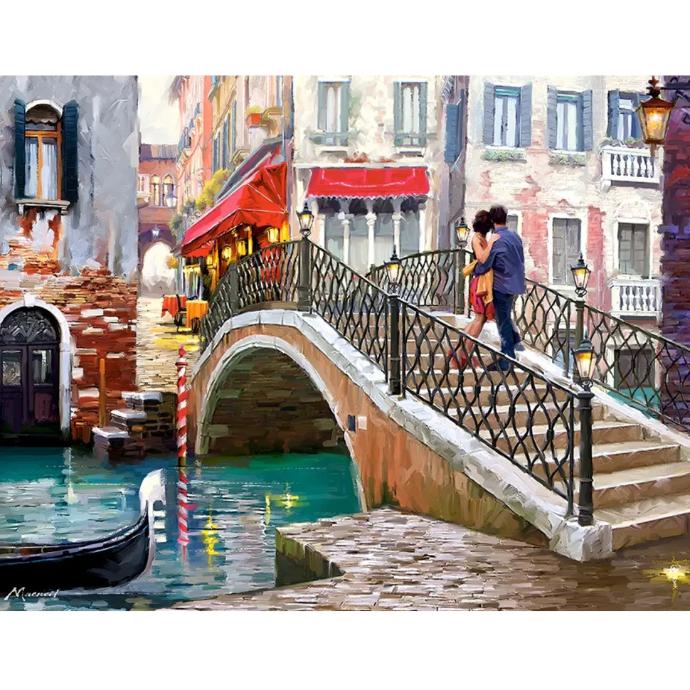 Puzzle 2000 pièces : Pont à Venise, Italie - Castorland