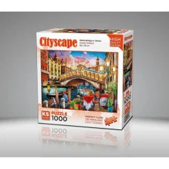 Puzzle 1000 pièces : Pont du Rialto à Venise - Ks Games