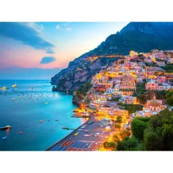 Puzzle 1000 Pièces : Positano au crépuscule - Italie - EnjoyPuzzle
