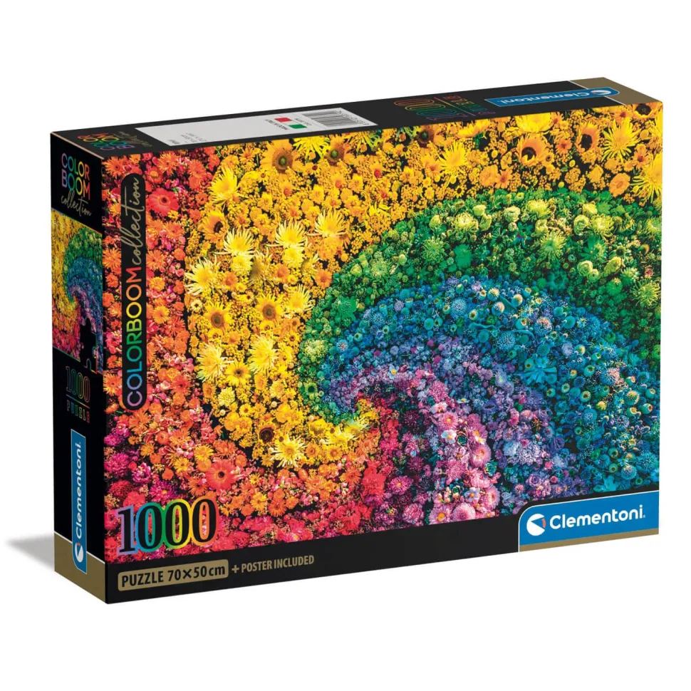 Puzzle 1000 pièces + poster : Colorboom : Tourbillon - Clementoni