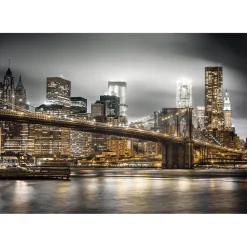 Puzzle 1000 pièces + poster : Horizon de New York - Clementoni