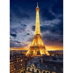 Puzzle 1000 pièces + poster : Tour Eiffel, Paris - Clementoni