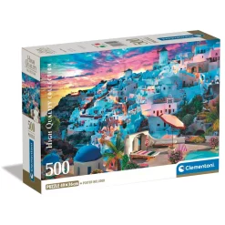 Puzzle 500 pièces + poster : Vue de Grèce - Clementoni