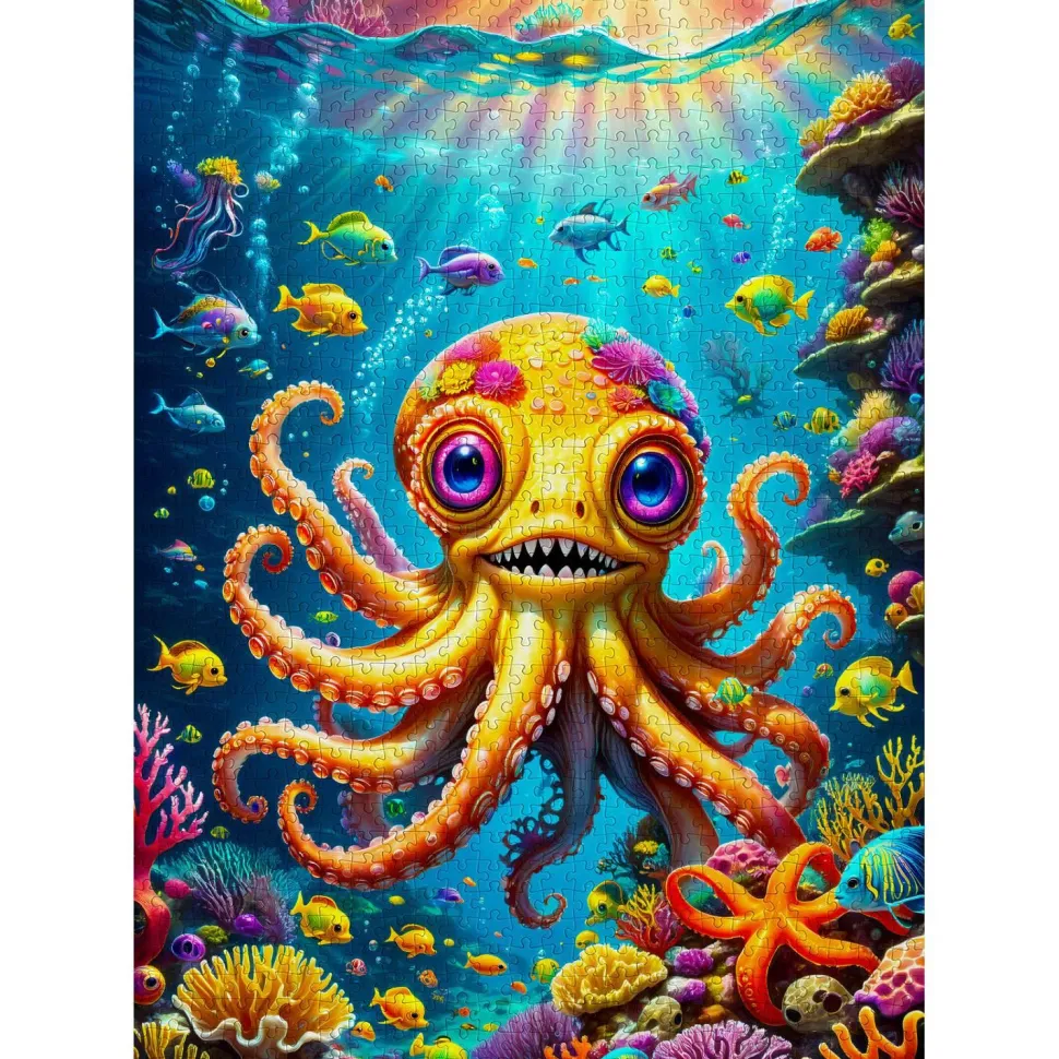 Puzzle 1000 Pièces : Poulpe mignon - EnjoyPuzzle