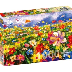 Puzzle 1000 Pièces : Prairie fleurie colorée - EnjoyPuzzle