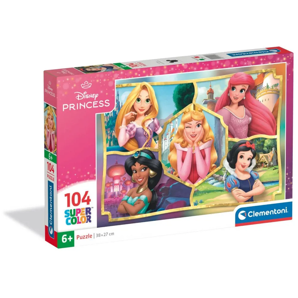Puzzle 104 pièces : Princesses Disney - Clementoni